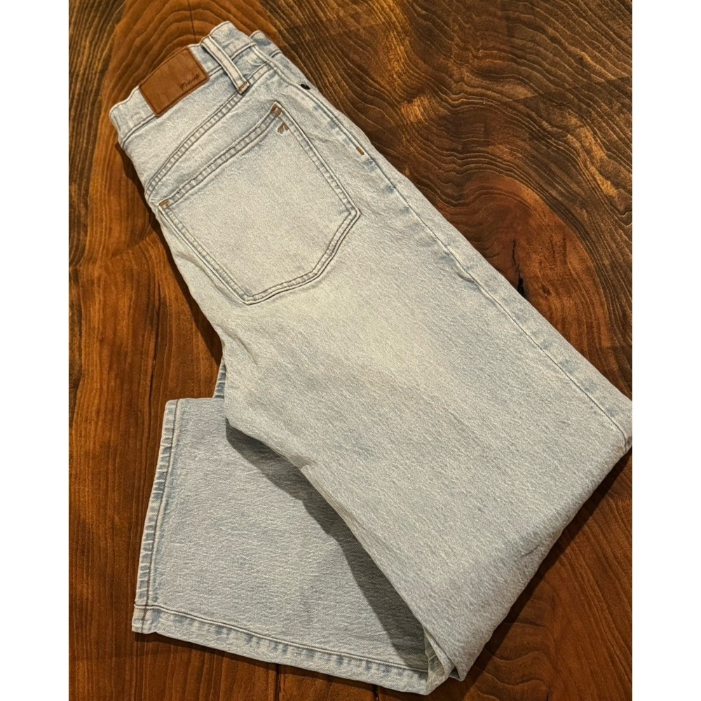 Madewell Women's Size 27 The Perfect Vintage Wide Leg Crop Light Wash Denim Jean